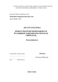 Polityka UE w zakresie zarządzania inflacją i deflacją