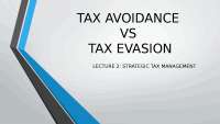 Strategic Tax Management: Tax Avoidance vs Tax Evasion