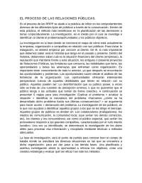 El proceso de las Relaciones Públicas: Investigación y Identificación de Oportunidades