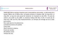 Produccion sobre los procesos producctivos de uan empresas