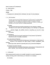 enterpreneur assignment