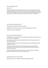 Resumo da Legislação do Sistema Único de Saúde (SUS) no Brasil