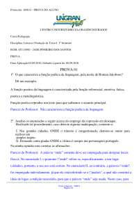 Prova Literatura e Produção de Texto