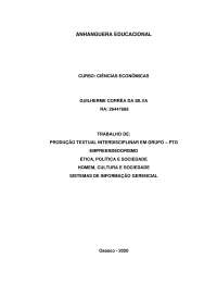Trabalho PRIMEIRO SEMESTRE - Economia, ADM e Contábeis