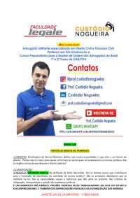 DIREITO DO TRABALHO PRIMEIRA FASE OAB