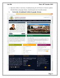 Website Performance in Different Browsers & Campus Distance Analysis at University of Mala