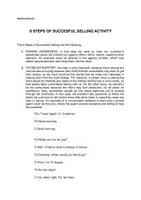 The 6 steps of successful selling - Docsity