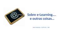 Sobre e-Learning e outras coisas...