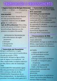 Transcrição e Processamento do Material Genético