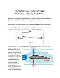 sustentacion de el ala de un avion