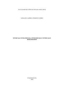 TRABALHO INTERJORNADA, INTRAJORNADA E REMUNERADOS