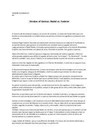 Análisis reportaje Nadal vs. Federer