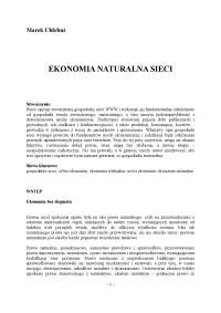 Ekonomia naturalna sieci: omówienie