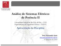 Análise de Sistemas Elétricos de Potência II