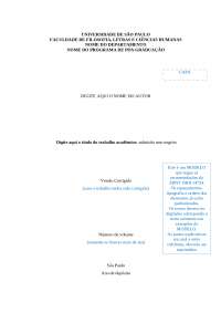 MODELO DE TRABALHO ACADÊMICO USP