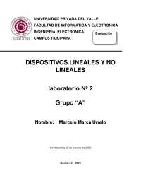 Análisis de Dispositivos Lineales y No Lineales: Laboratorio de Ingeniería Electrónica