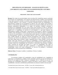 Análise dos Princípios Contábeis e suas Implicações nas Demonstrações Contábeis