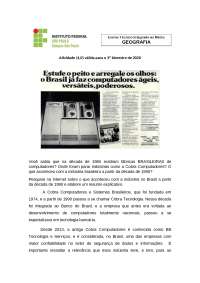 Exercício de atividade industrial no brasil - Docsity