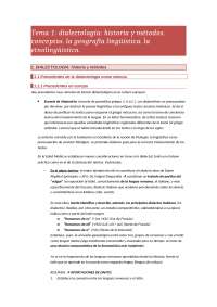 Tema 1 - Dialectología