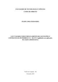 TCC PETROBRAS - rldp vs lei de licitacoes