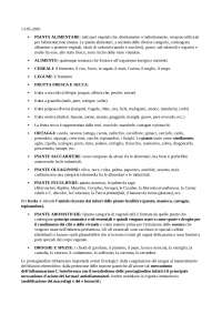 PIANTE ALIMENTARI (scienze)