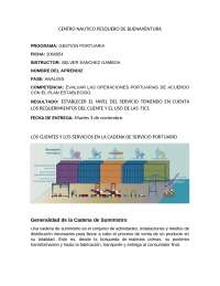 Clientes y Servicios Portuarios