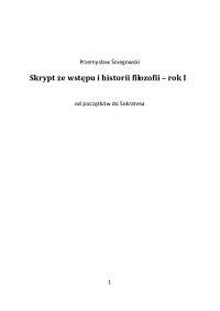 Historia filozofii: od początków do Sokratesa