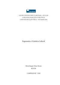Portfolio de ginastica laboral e ergonomia