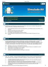 SIMILADO 1 AV - ADMINISTRAÇÃO DE MARKETING