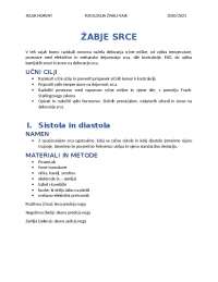 Laboratorijski dnevnik Fiziologija živali