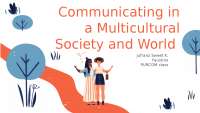 multicultural communication society and world