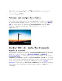 Como prevenir el calentamiento global - Docsity
