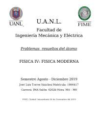 Problemas resueltos del átomo