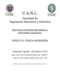 Ejercicios Reacciones nucleares