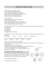Cuestionario Ciclo Celular - Biología