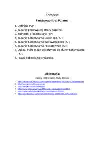 Konspekt Państwowa Straż Pożarna