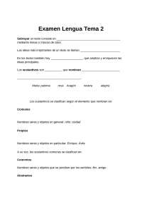 Repaso de la asignatura lengua para el examen - Docsity