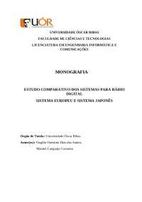 Estudo comparativo de sistemas de rádio digital