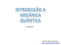 Lista de Exercícios do Capítulo 2 da Mecânica Quântica