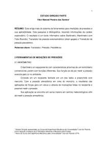 MECANICA DOS FLUIDOS MEDIDORES DE PRESSÃO