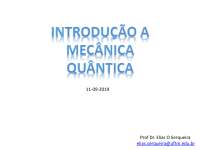 Lista de Exercícios do Capítulo 2 da Mecânica Quântica