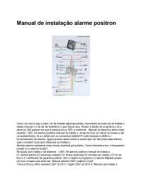 Manual de instalação alarme pósitron