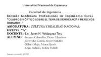 Cuadro Sinóptico: Democracia y Derechos Humanos