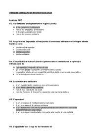 PANIERE COMPILATO - NEUROFISIOLOGIA - ECAMPUS