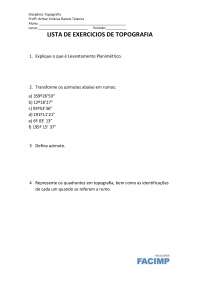 Lista de topografia da faculdade que estudo