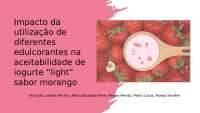 Analise de Edulcorantes no Iogurte Sabor Morango