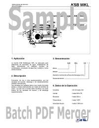 listado de partes Bomba KSB WKL