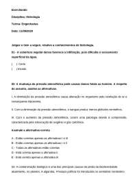 Exercícios de Hidrologia: Perguntas e Respostas