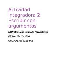 Actividad integradora 5 semana 4 - Docsity
