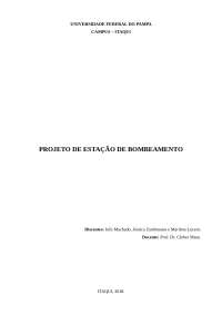 PROJETO DE ESTAÇÃO DE BOMBEAMENTO